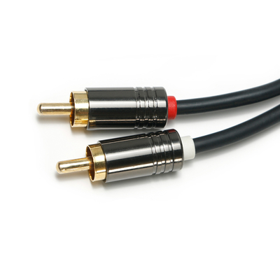 Cable de Audio Digital RCA de 3,5 MM, calidad de carcasa de aleación de aluminio negro chapado en PVC para barra de sonido, Conector de 0,5 M para Mini barra de sonido