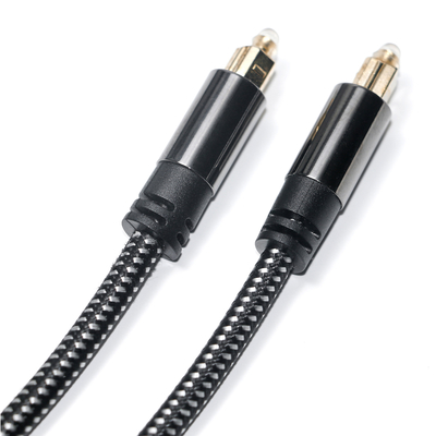 Salida de fábrica, nuevo Cable de Audio óptico Digital Toslink SPDIF, Cable amplificador de oro chapado en red tejido para Subwoofer