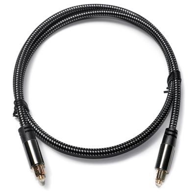 Salida de fábrica, nuevo Cable de Audio óptico Digital Toslink SPDIF, Cable amplificador de oro chapado en red tejido para Subwoofer