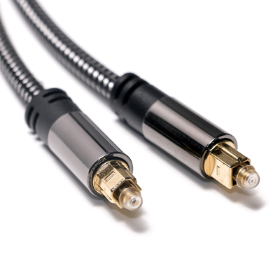 Salida de fábrica, nuevo Cable de Audio óptico Digital Toslink SPDIF, Cable amplificador de oro chapado en red tejido para Subwoofer