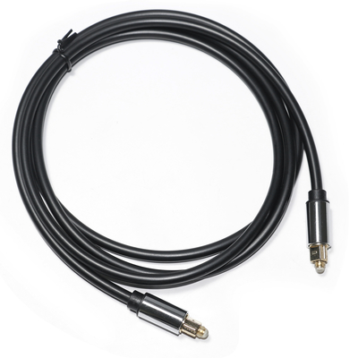 Cable de Audio óptico Digital Toslink OD5.0 Cable de interfaz cuadrado de carcasa de aleación de aluminio chapado para subwoofer 1,2 M