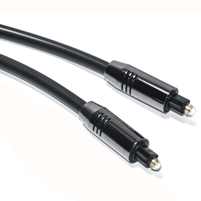Cable de Audio óptico Toslink OD5.0, aleación de aluminio negro, puertos de oro chapados en PVC óptico, rendimiento de costo para barra de sonido doméstica
