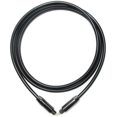Cable de Audio óptico Toslink OD5.0, aleación de aluminio negro, puertos de oro chapados en PVC óptico, rendimiento de costo para barra de sonido doméstica
