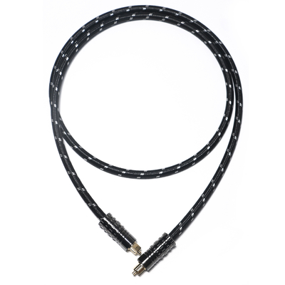Cable de audio óptico digital Toslink OD5.0 Cuerda tejida plateada con carcasa texturizada negra para barra de sonido amplificador 1.5M 3M 5M