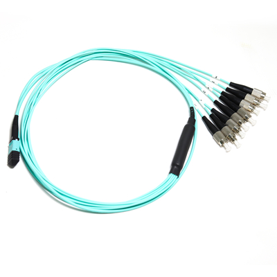 Cable troncal híbrido azul MTP/MPO FC/MPO 8/1 12C conector para prueba de equipo
