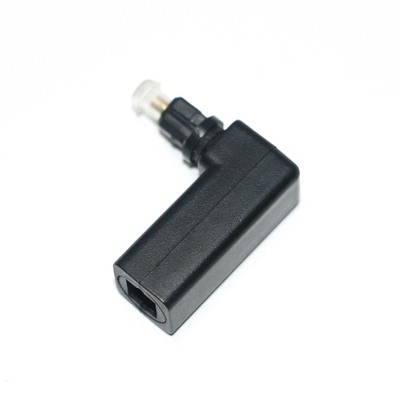 Toslink hembra a Toslink macho óptico 90 grados ángulo recto adaptador de cable de audio convertidor de audio estéreo 360 gira