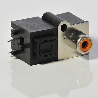 AV-GQR05B Optica Jeck 25Mbps 3-5V Conector Toslink óptico digital Enchufe hembra vertical