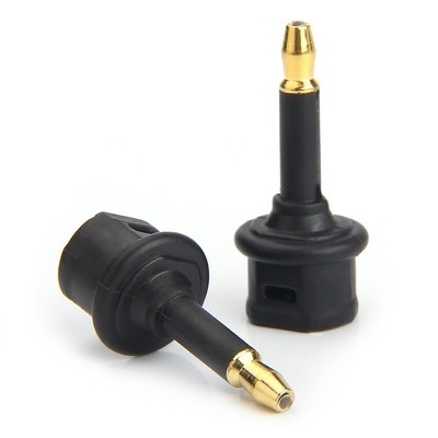 Adaptador de audio de fibra óptica Toslink de salida de fábrica 3.5mini Puerto de extensión cuadrado a conversión de fibra óptica