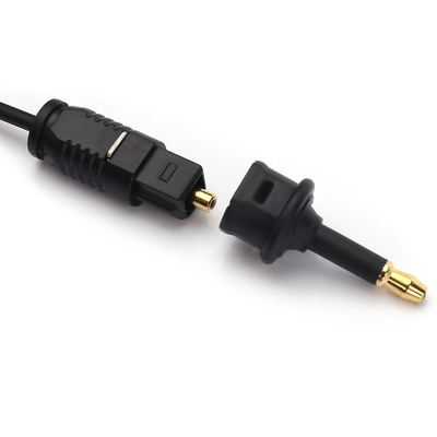 Adaptador de audio de fibra óptica Toslink de salida de fábrica 3.5mini Puerto de extensión cuadrado a conversión de fibra óptica