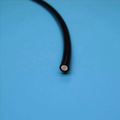 Salida de fábrica POF 10mX 6mm diámetro exterior PVC PMMA plástico negro chaqueta resplandor Cable de fibra óptica para luz decorativa