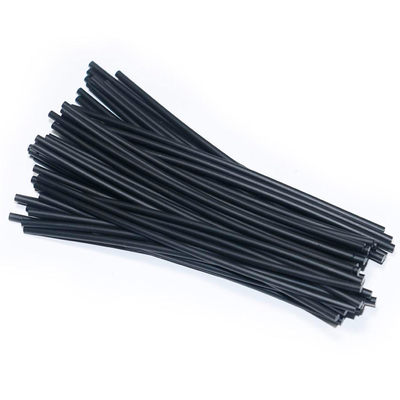Salida de fábrica POF 10mX 6mm diámetro exterior PVC PMMA plástico negro chaqueta resplandor Cable de fibra óptica para luz decorativa