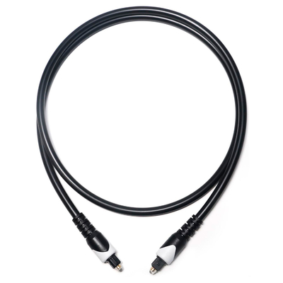 Cable Digital blanco y Toslink OD4.0 Cable de fibra óptica chapado LSZH PVC refugio enchufe redondo para Home Plaer CD barra de sonido
