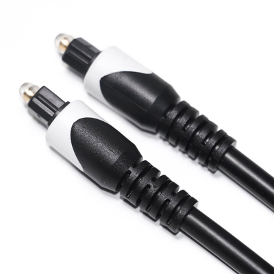 Cable Digital blanco y Toslink OD4.0 Cable de fibra óptica chapado LSZH PVC refugio enchufe redondo para Home Plaer CD barra de sonido