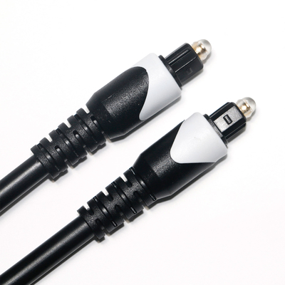 Cable Digital blanco y Toslink OD4.0 Cable de fibra óptica chapado LSZH PVC refugio enchufe redondo para Home Plaer CD barra de sonido