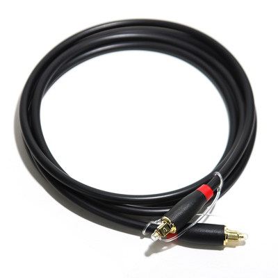 Precio de fábrica de alta calidad 24K Cable de audio óptico digital Toslink ABS chapado en oro Ject 1.5M