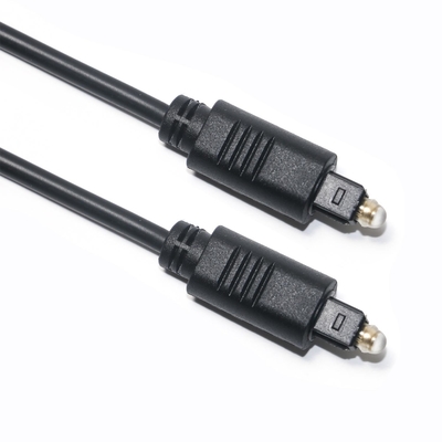 Cable de fibra óptica Toslink OD4.0 negro, puerto de oro chapado en Ject cuadrado de inyección de PVC, 1M, 1,5 M, 3M para reproductor de CD de barra de sonido