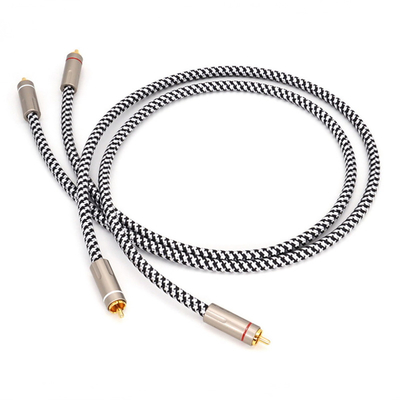 Cable de audio digital ROHS RCA SPDIF 3.5 mm chapado en oro con cuerda tejida textura 5.1