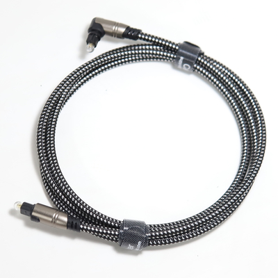 90 cuerda óptica del cable de audio OD5.0 Knited de TOSLINK del grado para Soundbar los 5M