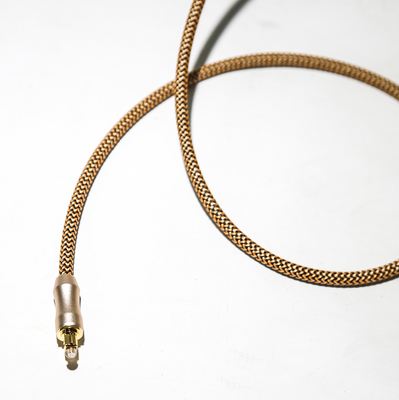 Teatro casero Digital del cable de audio de TOSLINK de Rose Gold Plug Frosted Shell Knited de la cuerda de 1M For Soundbar óptico del CD/del DVD