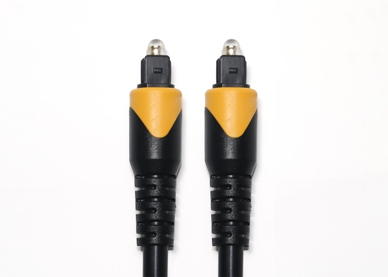Toslink Cable óptico Naranja negro OB6.0 6MHz PVC Revestido Conector Dorado Para el cine en casa
