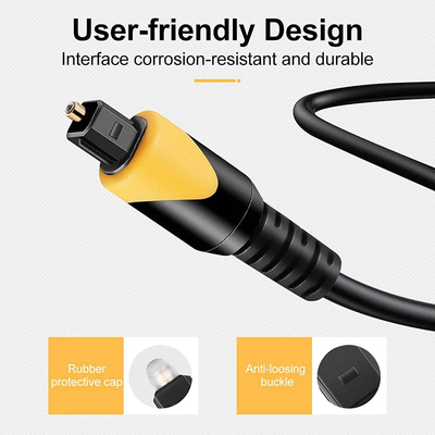 Cable de conexión digital Hifi Toslink macho a macho Toslink cable de audio de fibra óptica estándar