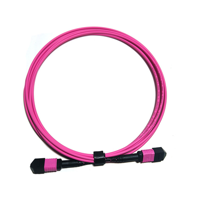 MPO/PC 12 Core OM4 Fiber Patch Cord MPO Fiber Optic Trunk Cable (Cable de tramo de fibra óptica MPO) El cable de tramo de fibra óptica MPO es el cable de tramo de fibra óptica que se utiliza en el cable de tramo de MPO.