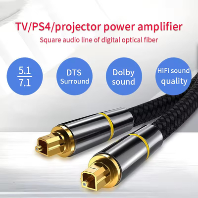 Cable de audio digital óptico Toslink SPDIF Fibra de altavoz alambre para tarjeta de vídeo HIFI DVD TV DTS Dolby 5.1 7.1 Amplificador de audio