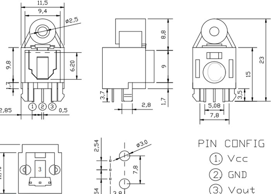 3,7 a 5.5V Jack de fibra óptica, transmisor audio al aire libre de FTTH Digitaces TOSLINK