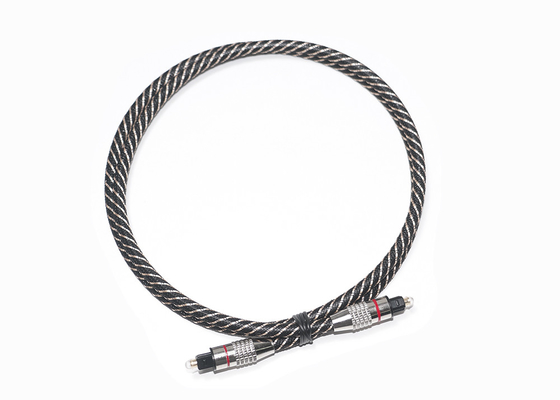 Chaqueta trenzada 20KM-60KM TOSLINK del metal del cable de gama alta de los conectores FTTB