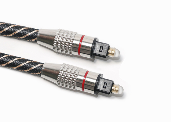 Chaqueta trenzada 20KM-60KM TOSLINK del metal del cable de gama alta de los conectores FTTB