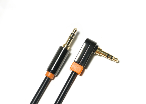 El negro 0,92 mide el cable de audio óptico de Digitaces, cable de altavoz del coche del PVC del metal de 3.5m m