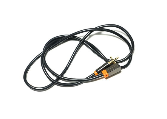 El negro 0,92 mide el cable de audio óptico de Digitaces, cable de altavoz del coche del PVC del metal de 3.5m m
