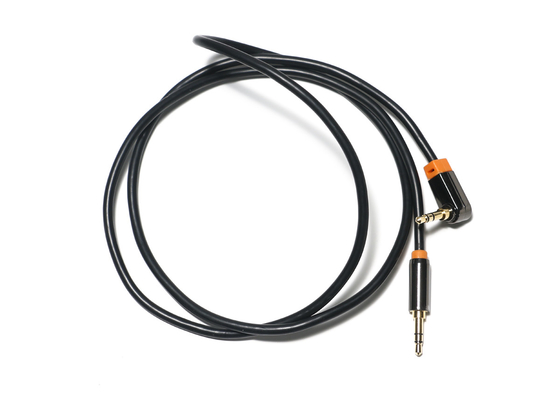 El negro 0,92 mide el cable de audio óptico de Digitaces, cable de altavoz del coche del PVC del metal de 3.5m m