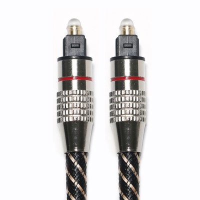 RedToslink Cable de audio digital Nylon trenzado Cuerda texturizada OD4.0 Conector chapado en metal 1.2M 1.5M 2M 3M