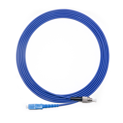 Cordón de remiendo azul SC-FC 1/1 de la fibra óptica del enchufe de fábrica 1310/1550nm para el equipo de prueba del LAN WLAN