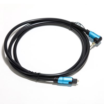 Amplificador conectado de carcasa de Metal de aluminio de fibra óptica de Audio Digital azul TOSLINK para barra de sonido de altavoz Subwoofer 0,8 M