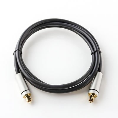 Cable de audio Toslink con conector trenzado plateado en oro y certificación ROHS