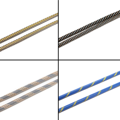 Cuerda de cable óptico de salida de fábrica, PVC alternativo Muti Color&Patern, Cuerda de cubierta LSZH tejida OD2.2 / 4.0 / 5.0 / 6.0