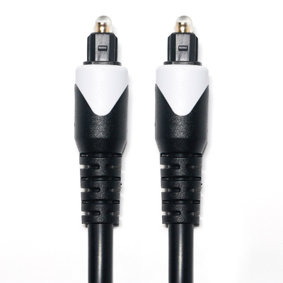 Cable Digital blanco y Toslink OD4.0 Cable de fibra óptica chapado LSZH PVC refugio enchufe redondo para Home Plaer CD barra de sonido
