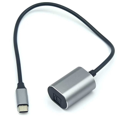 TOSLINK Cable de audio óptico femenino con conector USB-C masculino para altavoz de barra de sonido Ideal para configuraciones de entretenimiento profesionales o personales