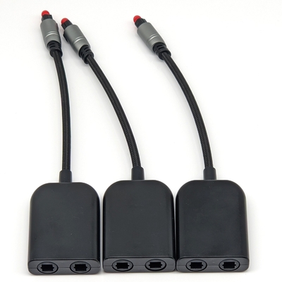 ❤ Toslink cable de audio óptico para el reproductor de casa CD barra de sonido 4.0mm OD 1-30m longitud conector de oro plateado amarillo-negro