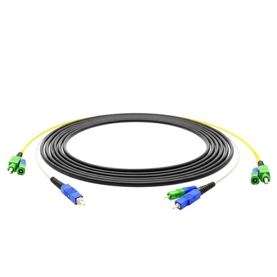 Cable de fibra óptica de plástico simple con conectores FC ST LC SC para conexión rápida y en red de telecomunicaciones y Ethernet