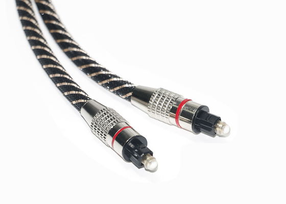 Chaqueta trenzada 20KM-60KM TOSLINK del metal del cable de gama alta de los conectores FTTB